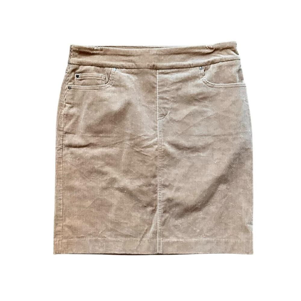 S.C. & Co. Tan Corduroy Pencil Skirt: Y2K, Modern